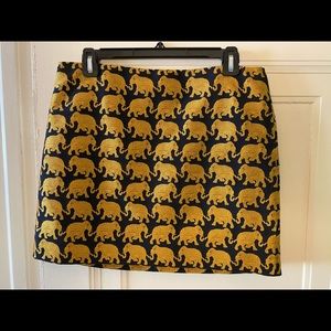 Adorable J Crew gold/black mini skirt
